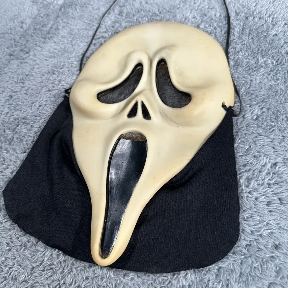 VTG Ghost Face Mask Stamp Glow Scream Easter Unlimited Inc Fun World Div OG